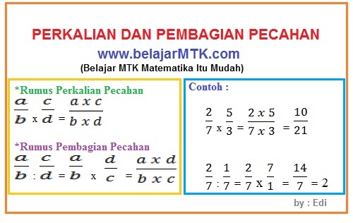 Perkalian dan pembagian bilangan pecahan